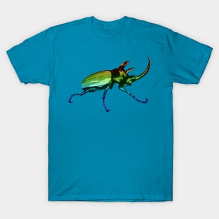 Rainbow Five Horned Rhinoceros Beetle T-Shirt